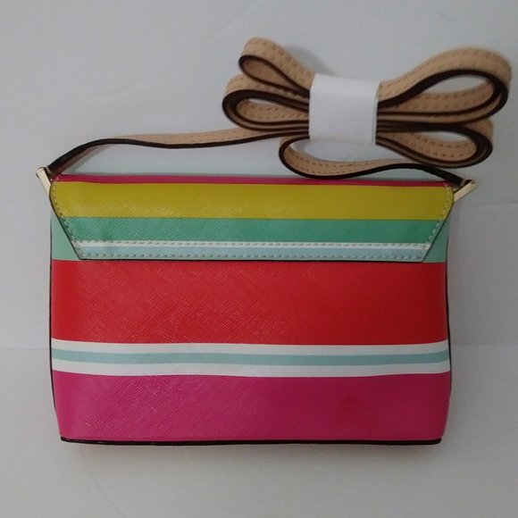 Kate Spade Womens Mini Cross-body Pink Stripes Bag - Picture 13 of 15